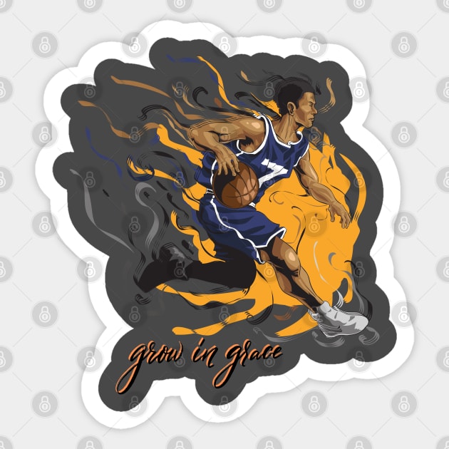 Basketball t-shirt Sticker by stylishkhan